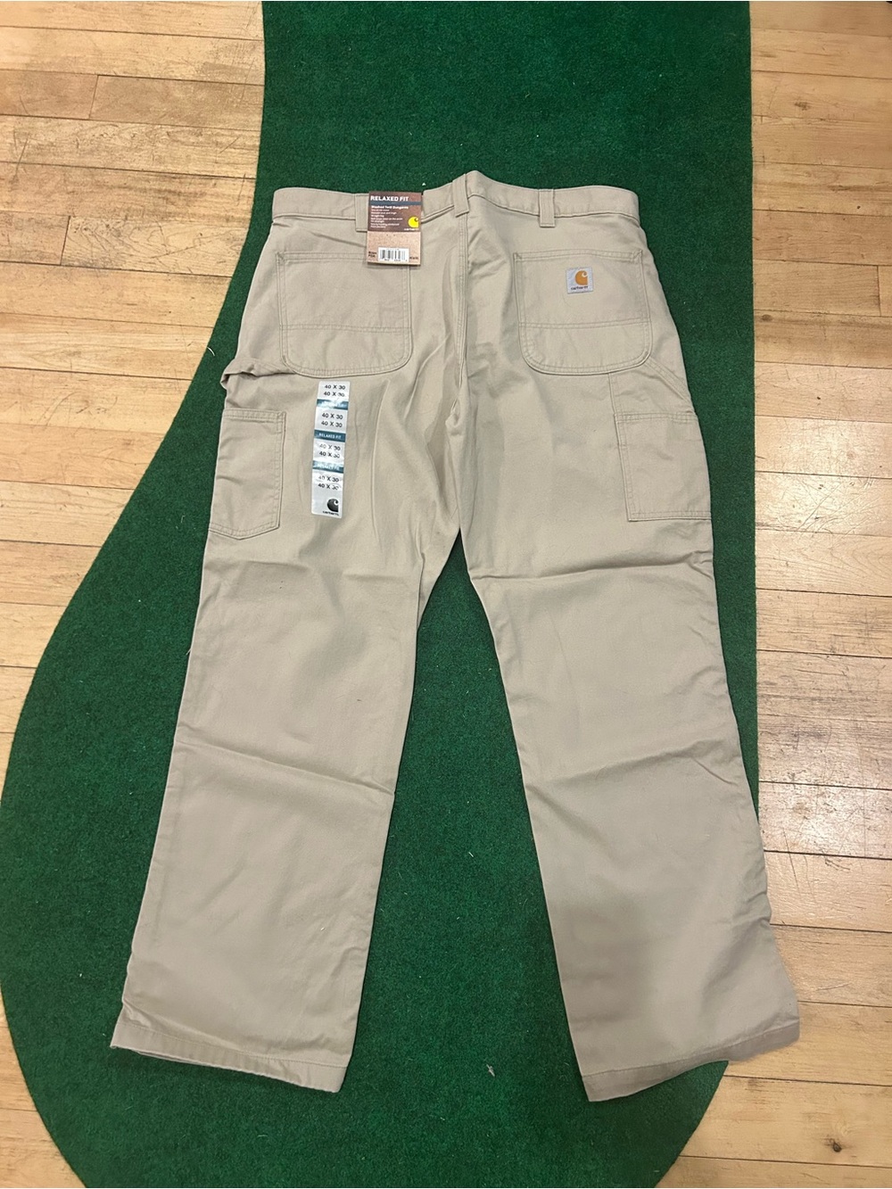 Carhartt Men's Tan Cargo Work Pants - Multi-Pocket Utility